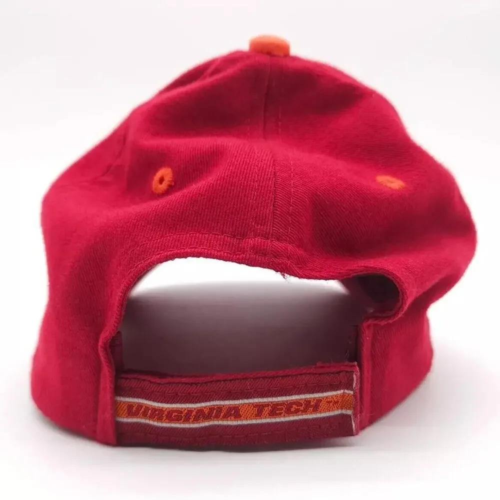 Virginia Tech‎ Hokies Strapback Embroidered Hat Ball Dad Cap NCAA College Red